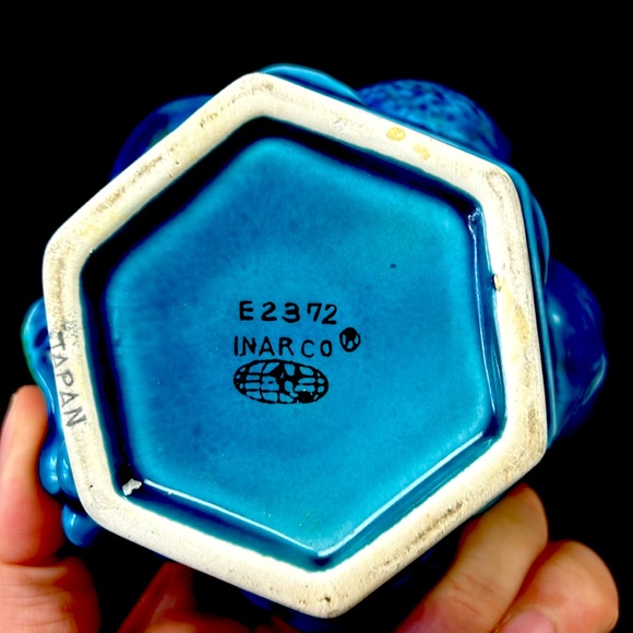 Retro 1950’s INARCO Japan “Mood Indigo Blue “ cream and sugar - Picture 5 of 10